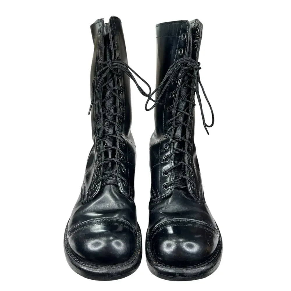 Vintage Corcoran Men's Narrow Cap Toe Black Leather 1500 Jump Boots Size 6.5 C